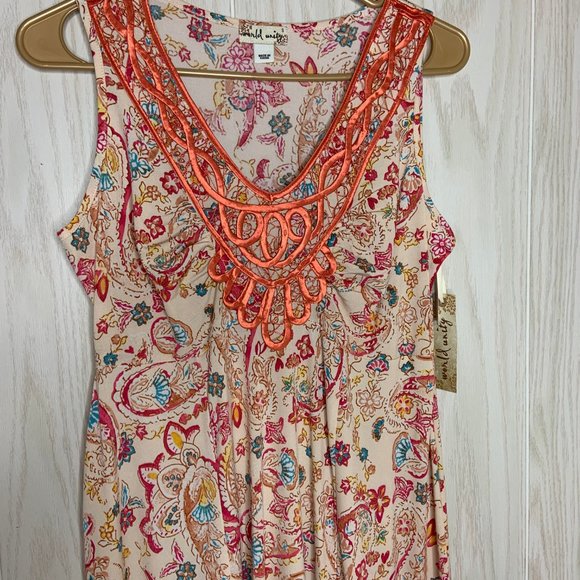 **SOLD**World Unity High Low Dress Peach Size S - Picture 3 of 8